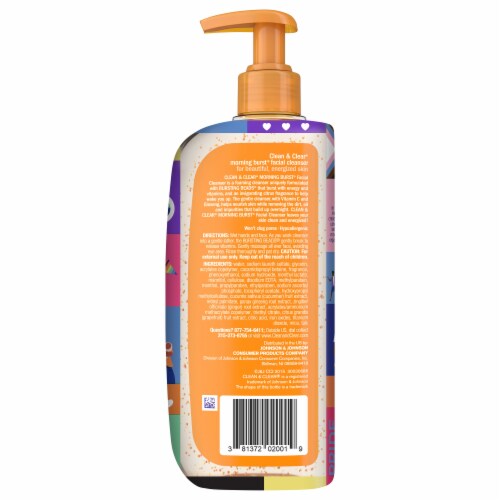 Clean & Clear Morning Burst Face Wash Perspective: back