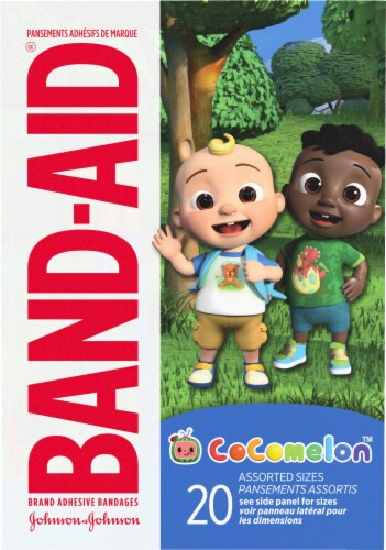 Bandaid® Cocomelon Assorted Size Bandages Perspective: back