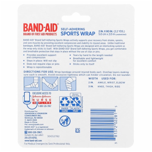 Band-Aid® Self-Adhering Sports Wrap Perspective: back