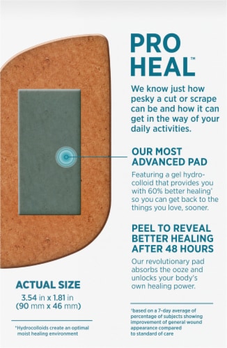 Band-Aid® Brand Large Pro Heal™ Bandages + Hydrocolloid Pads Perspective: back