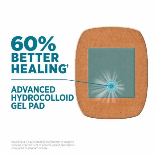Band-Aid Brand Extra Large Pro Heal Bandages + Hydrocolloid Pads Perspective: back