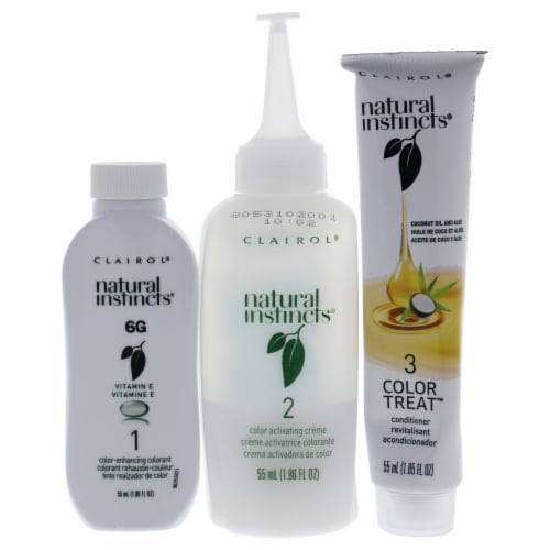 Clairol Natural Instincts Haircolor 6G Light Golden Brown Hair Color 1 Application Perspective: back