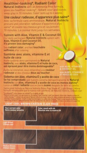 Clairol Natural Instincts Tweed Light Ash Brown 6a Hair Color Perspective: back
