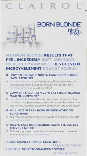 Clairol Nice 'n Easy Born Blonde Hair Color kit Perspective: back