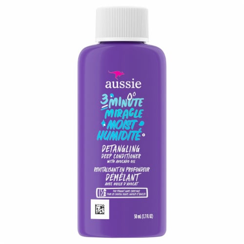 Aussie 3 Minute Miracle Moist Deep Conditioner with Avocado Oil Paraben and Sulfate Free Travel Size Perspective: back