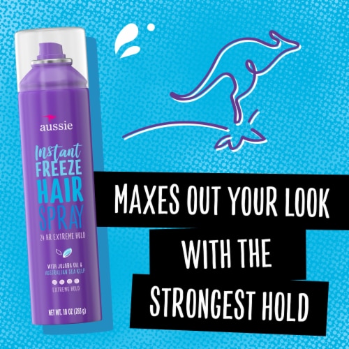 Aussie Instant Freeze with Jojoba Oil & Sea Kelp Hairspray Perspective: back