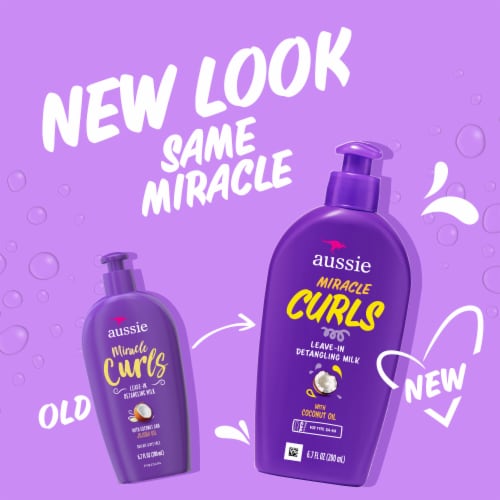 Aussie Miracle Curls with Coconut Oil Detangling Treatment Perspective: back