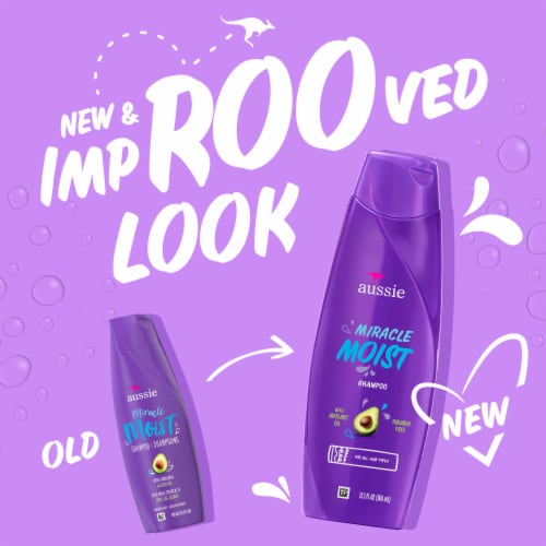 Aussie Miracle Moist Shampoo with Avocado Oil Paraben Free Perspective: back