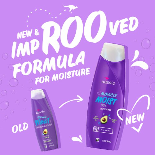 Aussie Miracle Moist Conditioner with Avocado Oil Paraben Free Perspective: back