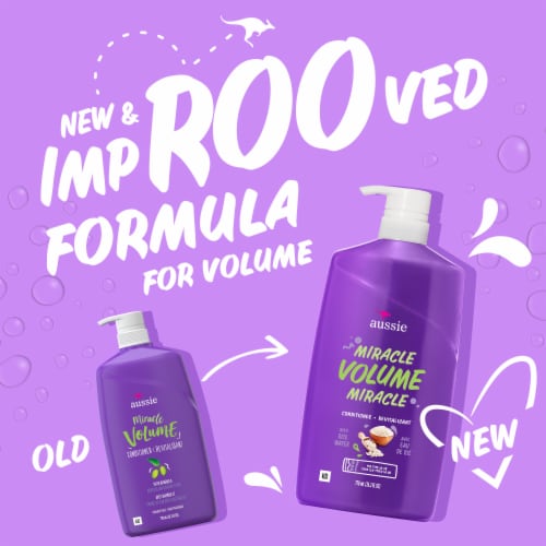 Aussie Miracle Volume with Plum & Bamboo Paraben Free Conditioner Perspective: back
