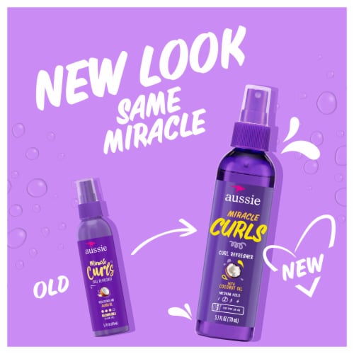 Aussie Miracle Curls Refresher Spray Gel with Coconut & Jojoba Oil Perspective: back