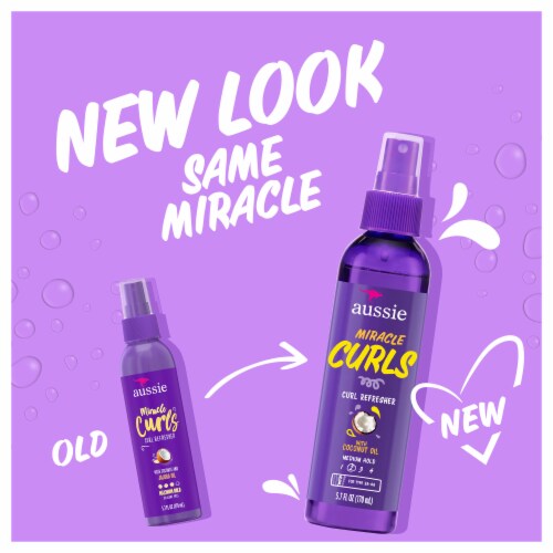 Aussie Miracle Curls Refresher Spray Gel with Coconut & Jojoba Oil Perspective: back