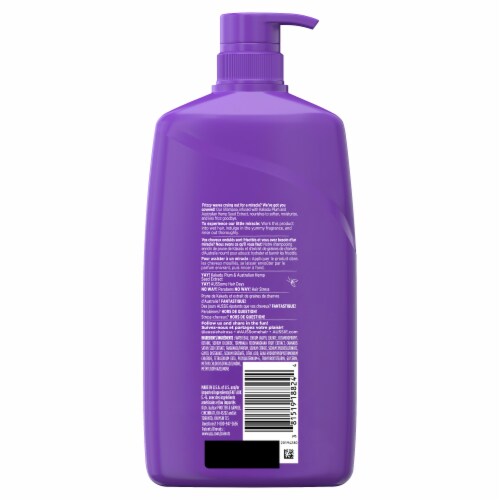 Aussie Miracle Waves Anti-Frizz Hemp Paraben-Free Shampoo Perspective: back