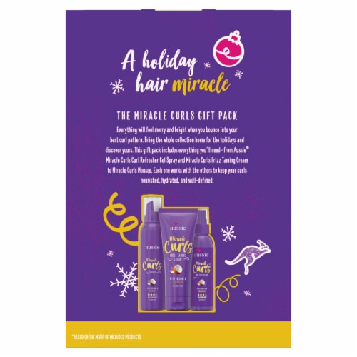 Aussie Miracle Curls Sparkle & Twirl Hair Styling Set Perspective: back