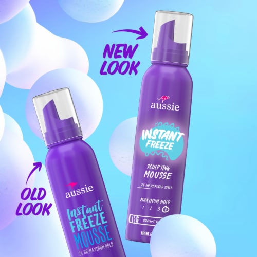 Aussie Instant Freeze Sculpting Mousse for Curly, Straight and Wavy Hair Perspective: back