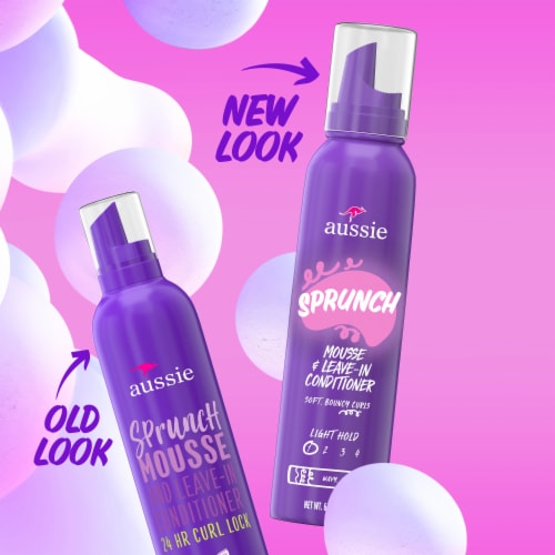 Aussie Sprunch Mousse and Leave-In Conditioner for Curly and Wavy Hair Perspective: back