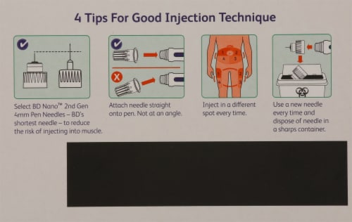 BD Nano™ 2nd Gen 32G Sterile Single Use Pen Needles Perspective: back