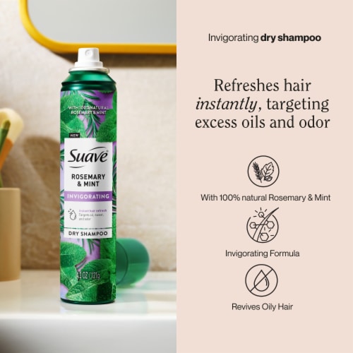 Suave Dry Rosemary & Mint Dry Shampoo Perspective: back