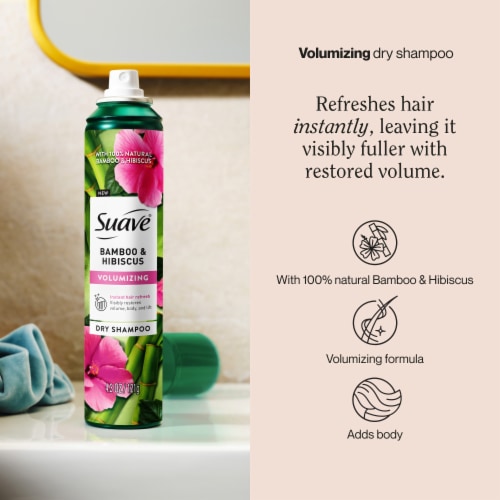 Suave® Bamboo & Hibiscus Volumizing Dry Shampoo Perspective: back