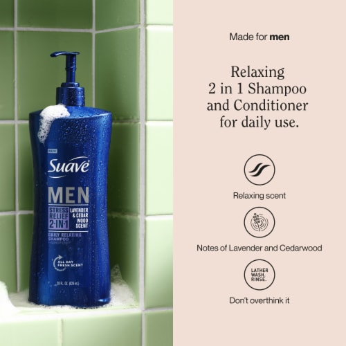 Suave® Men Stress Relief 2-in-1 Relaxing Shampoo & Conditioner Perspective: back
