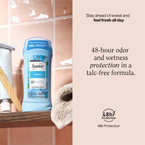 Suave® Women's Solid Anti Perspirant & Deodorant Fresh Invisible Talc-Free Formula Perspective: back