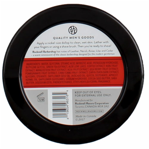 Rockwell Razors Barbershop Barbershop Shaving Cream, 4 oz Perspective: back