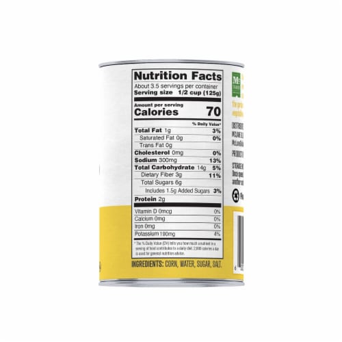 MC Trader Whole Kernel Golden Sweet Corn Perspective: back