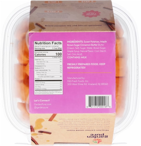Garden Pure Sweet Potato & Maple Cinnamon Butter Perspective: back