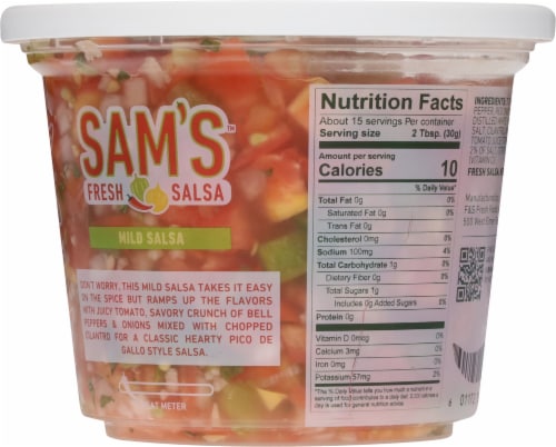 Sam's™ Fresh Mild Salsa Perspective: back