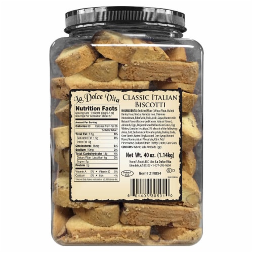 La Dolce Vita Classic Italian Biscotti, 40 Oz Perspective: back
