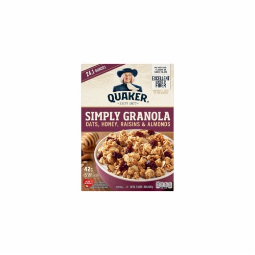 Quaker Simply Granola Oats, Honey, Almonds & Raisins 24.1 Oz (Pack of 10) Perspective: back