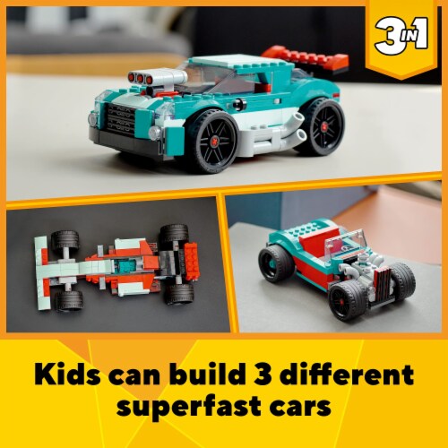 LEGO Creator 3in1 Street Racer 31127 Building Kit Featuring a Muscle Car Pack of 8 8 packs Foods Co
