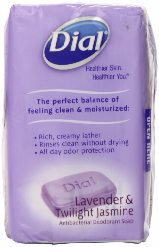 Dial Antibacterial Deodorant Soap Lavender & Twilight Jasmine (Pack of 3) Perspective: back