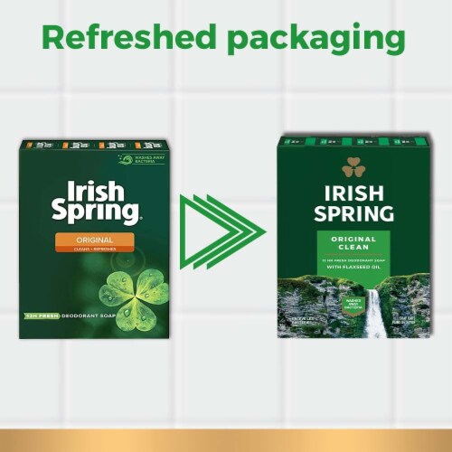Irish Spring Bath Bar Soap, Original (Pack of 8) Perspective: back