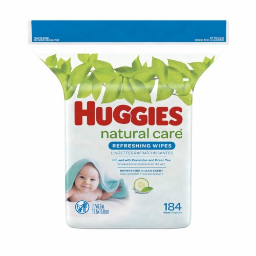 Huggies Refreshing Clean Baby Wipes Hypoallergenic Refill (Pack of 6) Perspective: back