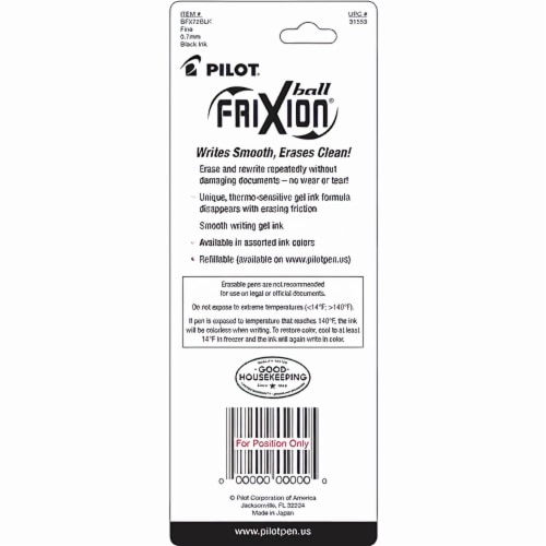 Pilot FriXion Ball Erasable Gel Ink Pen, (Pack of 18) Perspective: back