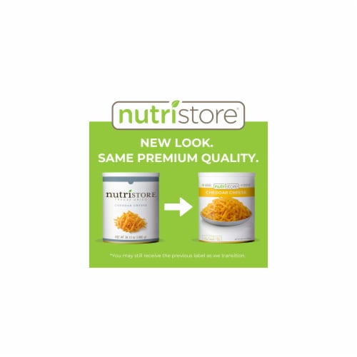 Nutristore Freeze-Dried Cheddar Cheese Shredded (Pack of 20) Perspective: back