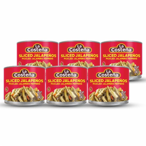 La Costeña Sliced Jalapeno Peppers | Pickled Green Hot Jalapeños | 12 Ounce can (Pack of 8) Perspective: back