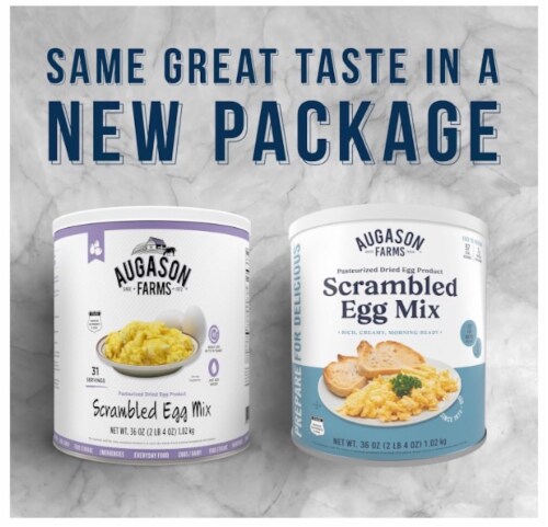 Augason Farms Scrambled Egg Mix 36 oz (Packaging May Vary) (Pack of 5) Perspective: back
