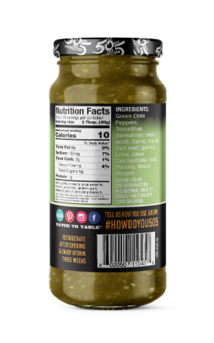 505 Southwestern® Medium Tomatillo Garlic & Lime Salsa Perspective: back