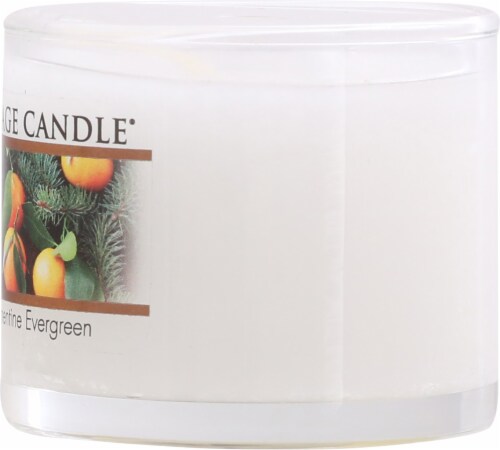 Village Candle® Clementine Evergreen Mini Candles Perspective: back