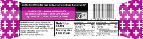KIND® Pomegranate Blueberry Pistachio Antioxidant Fruit and Nut Bar Perspective: back