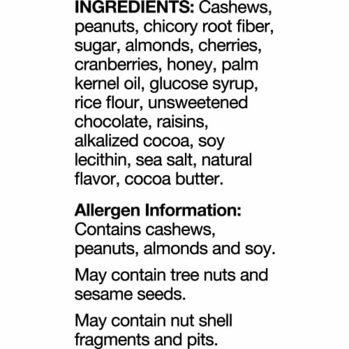 KIND Gluten Free Dark Chocolate Cherry Cashew Healthy Snack Bars Perspective: back