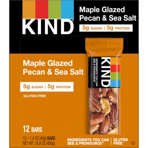 KIND® Maple Glazed Pecan & Sea Salt Nut Bars Perspective: back