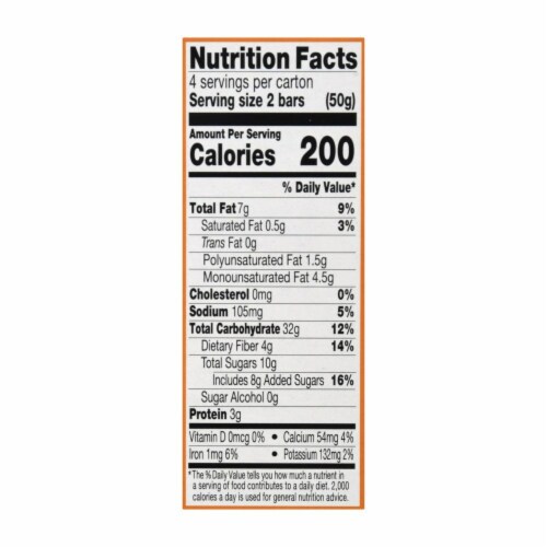 KIND Breakfast Probiotics Orange Cranberry Breakfast Bars Perspective: back