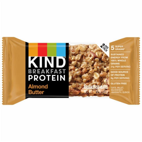 KIND Breakfast Gluten Free Almond Butter Protein Breakfast Bars Perspective: back