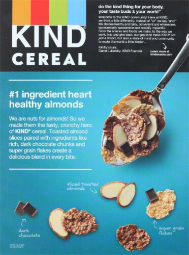 KIND® Dark Chocolate Almond Cereal Perspective: back