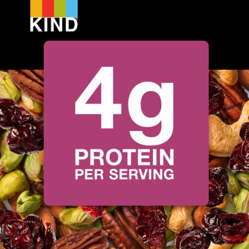 KIND Pecan Cranberry Cashew with Pistachios and Cherries Trail Mix Perspective: back