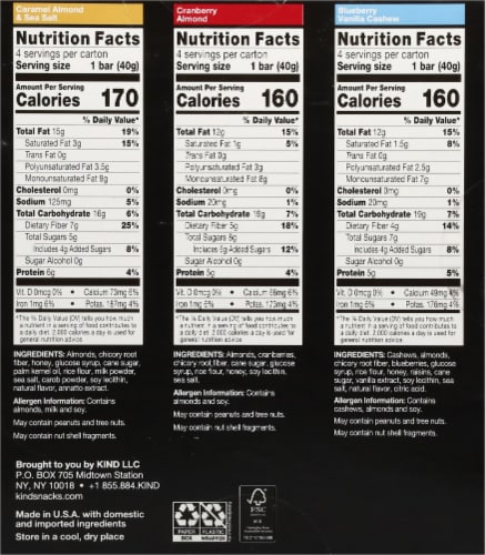 KIND® Nut Bar Variety Pack Perspective: back