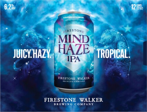 Firestone Walker Mind Haze Hazy IPA Craft Beer 12 Cans / 12 fl oz Perspective: back